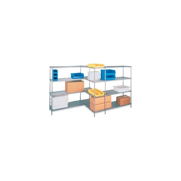 Metro Metro, Brite, 4 Tier, Wire Shelving Starter Unit, 36"W x 24"D x 74"H 5454500 - main
